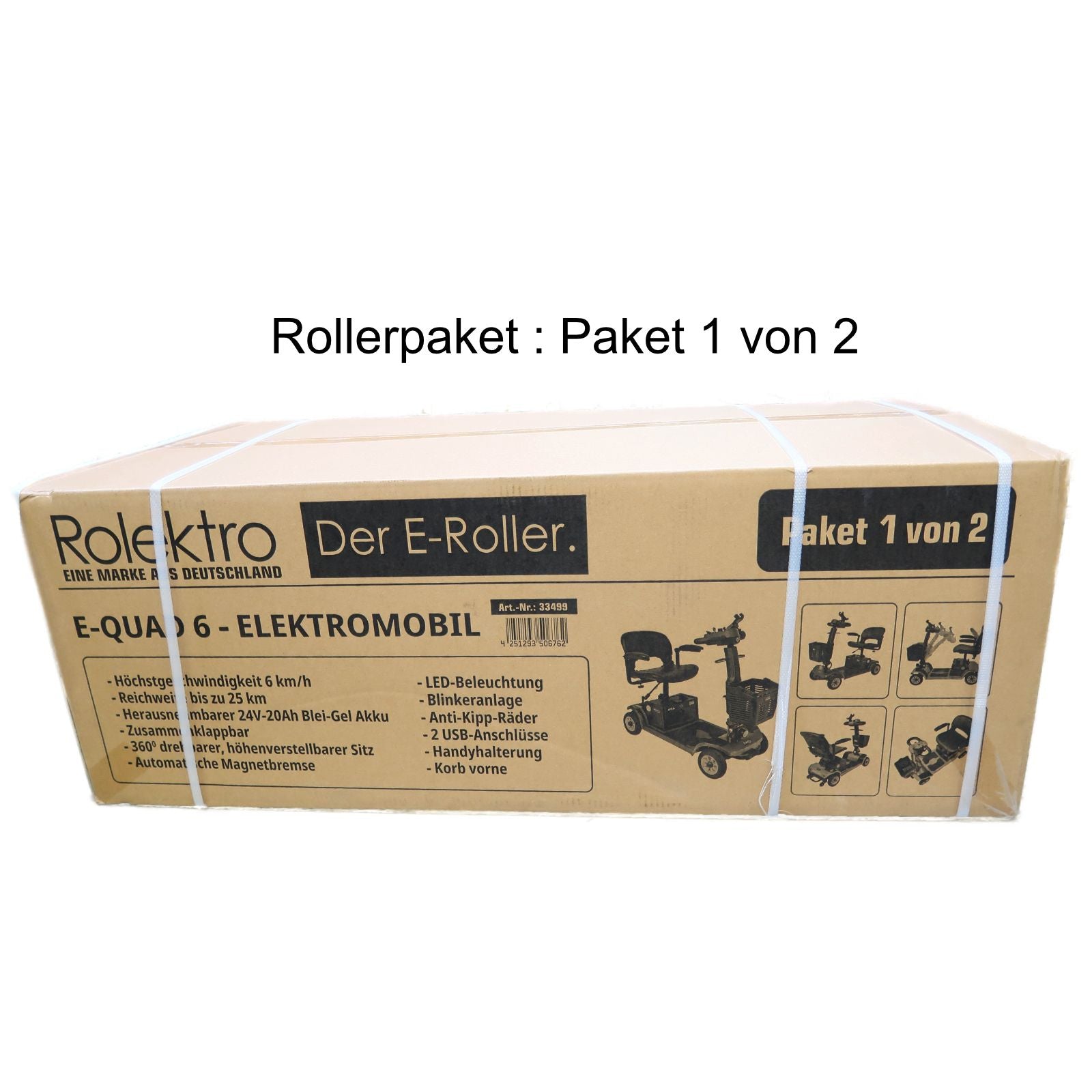 Rolektro E-Quad 6 Blei-Gel, Rot, 6 km/h