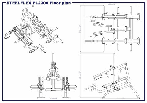 Steelflex Plate Load2 Kniebeugen und Kreuzhebe Maschine PL2300