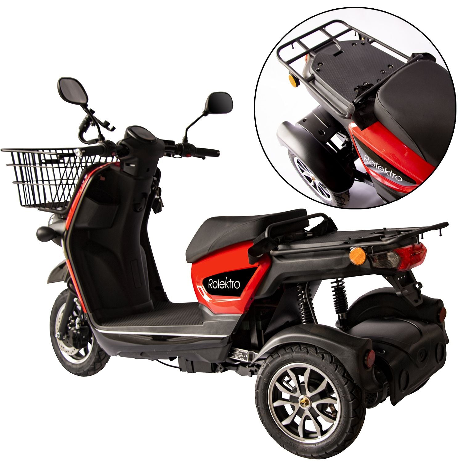 Rolektro E-Carrier 25 V.2 Blei-Gel, Rot, ohne Koffer, 25 km/h