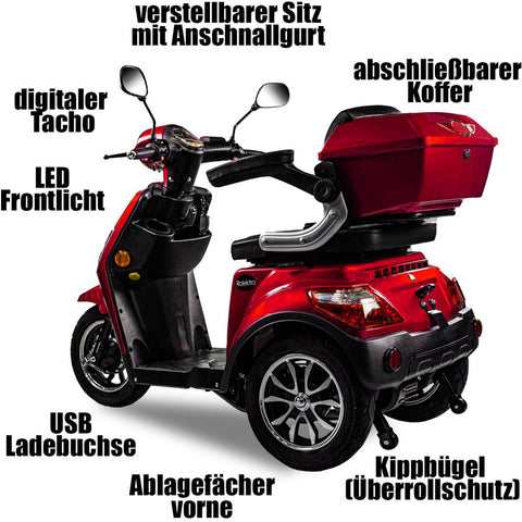 Rolektro, E-Trike 25 V.3, 60-30AH Lithium Akku wechselbar