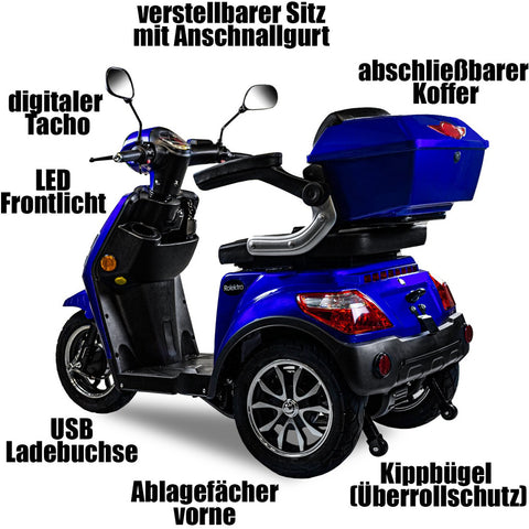 Rolektro, E-Trike 25 V.3, 60-30AH Lithium Akku wechselbar